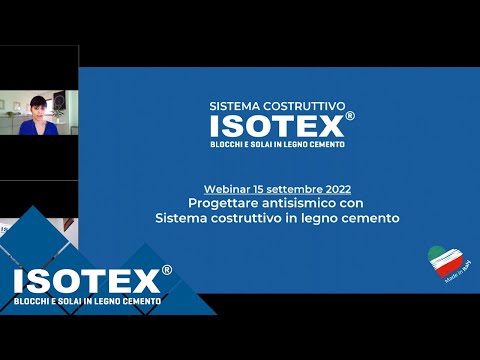 Webinar 15/09/2022  - Progettare antisismico con sistema costruttivo in legno cemento Isotex