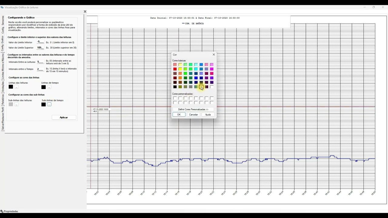 04 Treinamento Personalização e configuração de gráfico - Exact GasDetect Detector de Amônia
