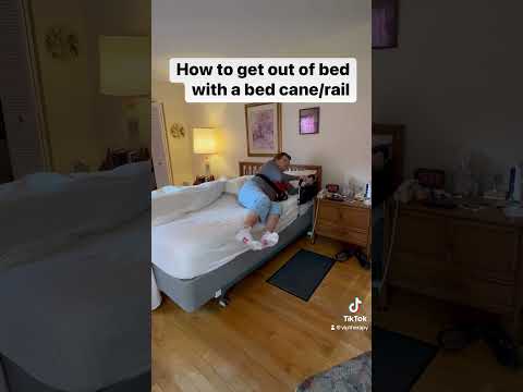How to get out of bed with a rail #physicaltherapy #seniors #fallprevention #homecare