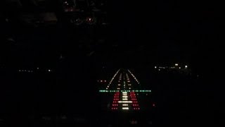 preview picture of video 'Night landing in Accra Ghana runway 21 (Cockpit View)'