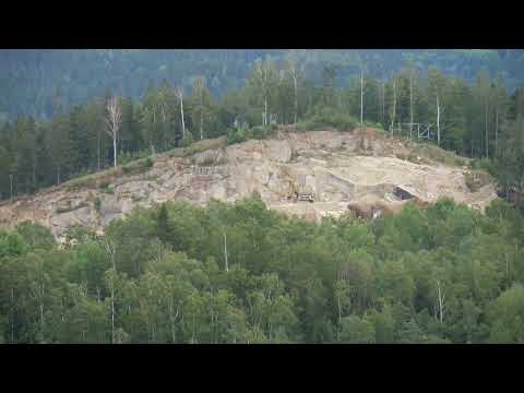 Sprengung im ehem. KZ-Steinbruch "Wurmstein" in Flossenbürg 2020
