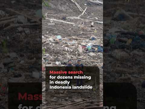 Massive search underway for dozens missing in deadly Indonesia landslide | #ajshorts