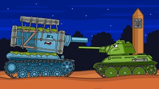 Zombies attack Ukraine: The Allies. Cartoon About Russia-Ukraine war