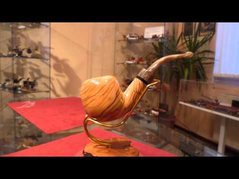 Briar pipe Tom Spanu olive wood bent apple freehand - www.ebay.com