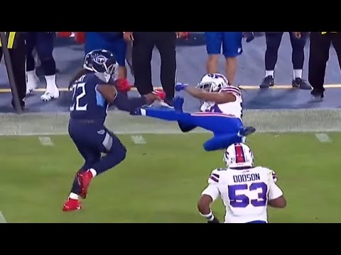 Derrick Henry VICIOUS Stiff Arm on Josh Norman | NFL Week 5