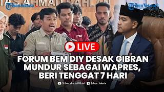 🔴LIVE Forum BEM se-DIY Desak Wapres Gibran Mundur dari Jabatannya, Beri Tenggat 
