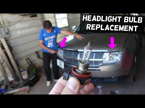 HOW TO REPLACE HEADLIGHT BULB, FRONT TURN SIGNAL LIGHT BULB ON LINCOLN MKX. LOW BEAM HIGH BEAM HEADL