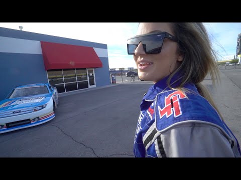 Tricked my Girlfriend into driving a NASCAR!!