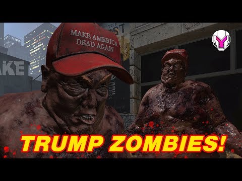 Killed by a wall of DONALD TRUMP Zombies! | The Wake VR
