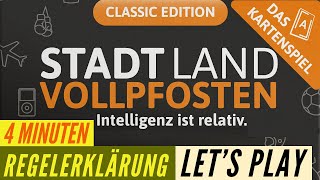 Stadt Land VOLLPFOSTEN Kartenspiel Regeln Anleitung Erklärung + Lets Play