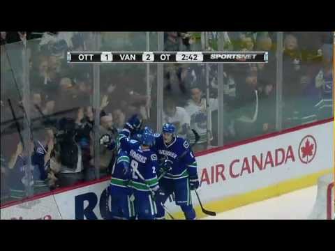 Canucks Vs Senators - Chris Higgins 2-1 OT Winner - 11.20.11 - HD