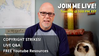 Copyright Strikes, Beginner Youtubers, Live Q&A and more! (Live Stream #53)