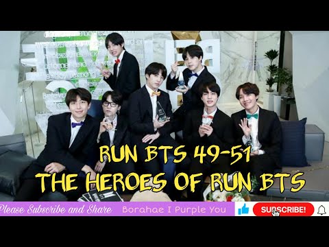 RUN BTS EP 49-51 FULL EPISODE ENG SUB | BTS THE HEROES OF RUN BTS RM, JIN, SUGA, J-HOPE, JIMIN, V JK