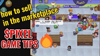 how to SELL in pixels marketplace
