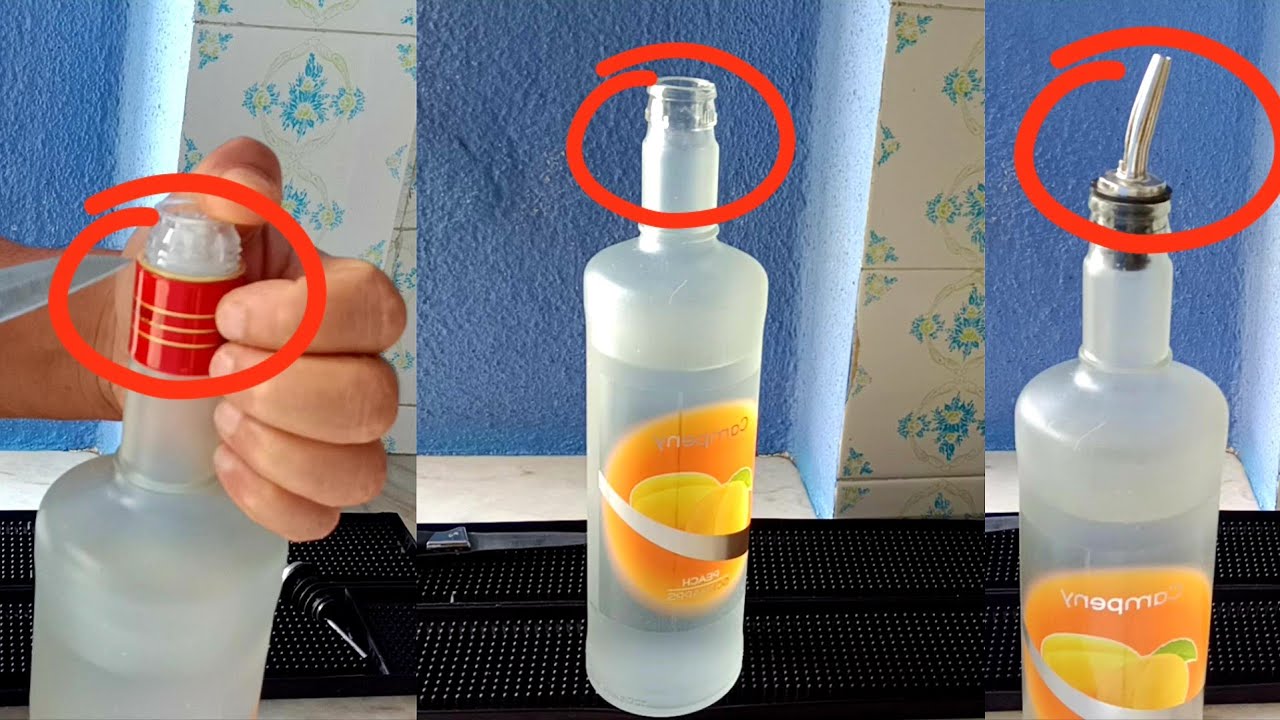 Watch video How To Remove The Bottle's Stopper / Nozzle - For Using Pourer / Refill drinks / Best And Easy Way Now How To Remove The Bottle's Stopper / Nozzle - For Using Pourer / Refill drinks / Best And Easy Way