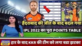 IPL Points Table 2022 Today | KKR vs SRH After Match Points Table | Srh vs Kkr | Ipl Points Table