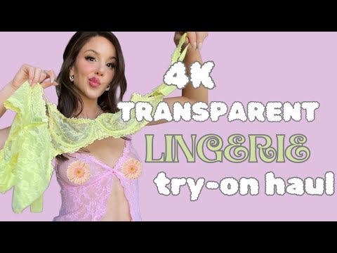 4K Transparent Lingerie Try On Haul!
