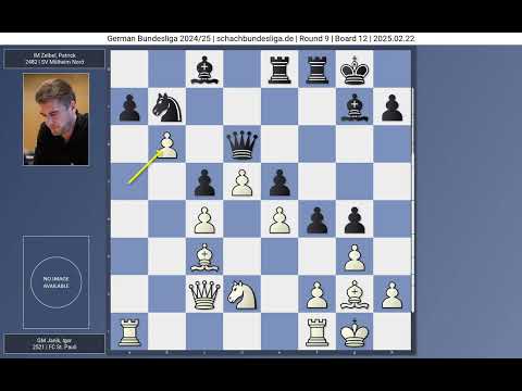 GM Igor Janik vs IM Patrick Zelbel | German Bundesliga 2024-2025 | Round 9