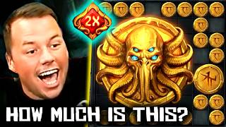 Battling monsters for a HUGE WIN on this weird NEW SLOT!