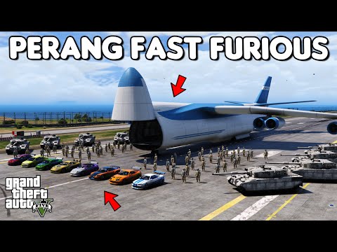 MOBIL FAST FURIOUS MENYERANG BASE MILITER - GTA 5 MOD