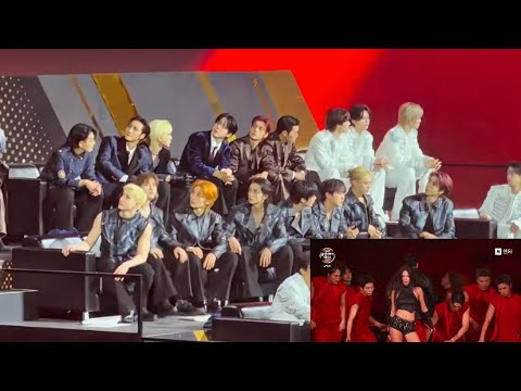 Idols reaction to Jennie GDA stage (Straykids, Ateez, tws..)