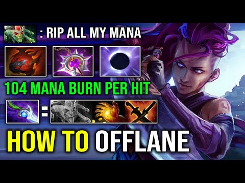 How to Offlane AM in 7.37c Against Medusa with First Item Diffusal 104 Mana Burn Per Hit Dota 2