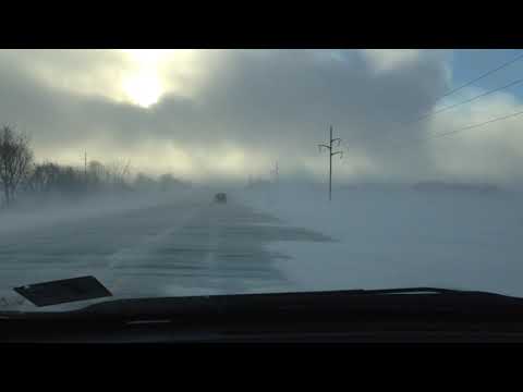 Blowing Snow outside Waconia MN Winter 2013 2014