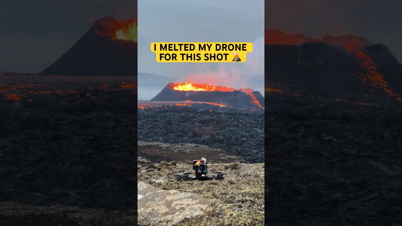 Drone vs volcano 🌋 #fpv #volcano #iceland