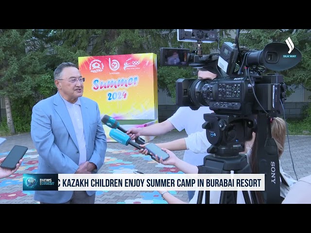 Этникалық қазақ балалар Бурабайдағы жазғы лагерьде демалады