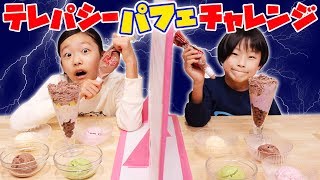 【パフェ】姉弟でテレパシーパフェチャレンジに挑戦してみた！？シンクロゲームでまさかの結果に...！？〜みるきっずくらぶ・タケサク〜【Telepathy Challenge!!】