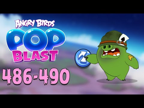Angry Birds Pop Blast Gameplay Pt 100: Levels 486-490 - Redone for One Hundred
