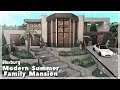 BLOXBURG: Modern Summer Family Mansion Speedbuild | Roblox House Build