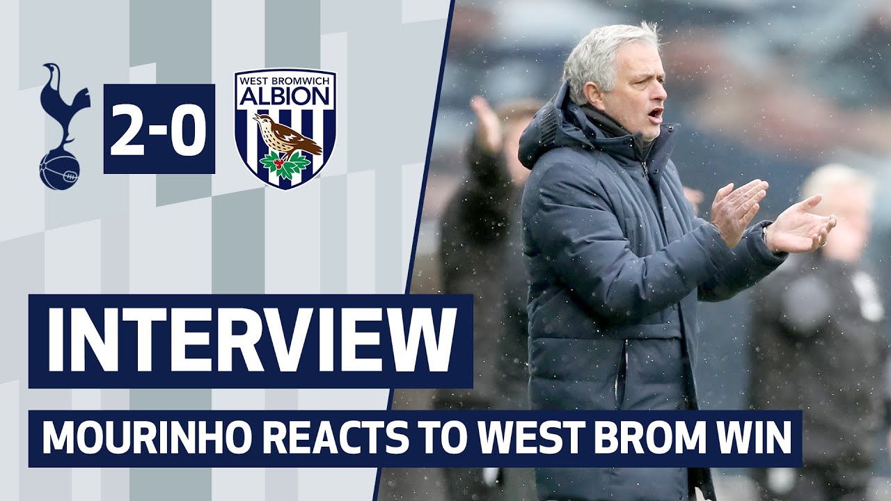 INTERVIEW | Spurs 2-0 West Brom | Jose Mourinho reacts to West Brom win - YouTube