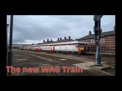 Prestatyn & Rhyl 29.01.2020 - New WAG train 67025 mark 4 rolling stock Transport for Wales livery