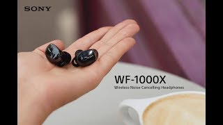 Video thumbnail for Sony 'Truly Wireless' Noise Cancelling Headphones // WF-1000X by Sony Australia
