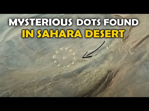 Who made these mysterious shapes in Sahara desert ?