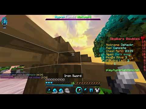 When you get stuck in a block in Sky Wars...