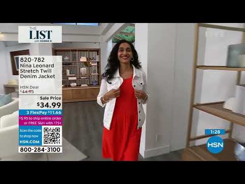 Nina Leonard Stretch Twill Denim Jacket