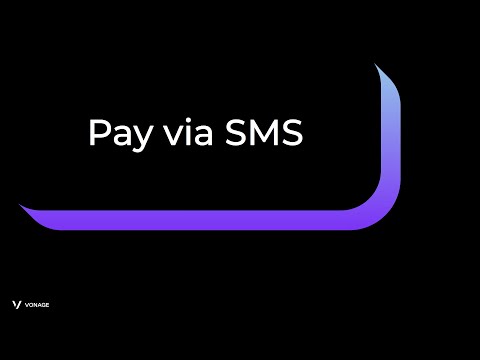 Vonage SMS API demo - Approve payments via SMS...