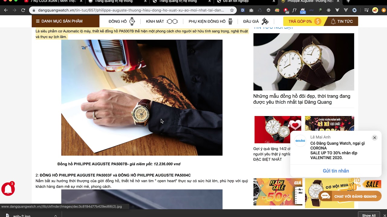 [Seri] - Website đồng hồ - Cách đăng ảnh trong admin