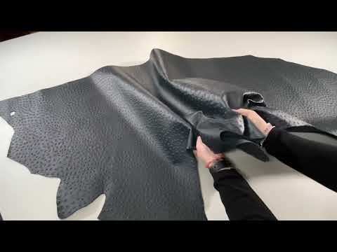 BLUE OSTRICH  LEATHER 3612