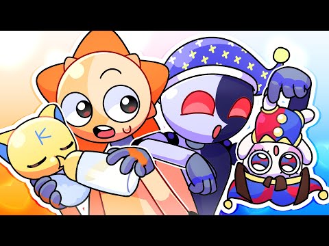 SUN VS MOON & POMNI vs KIKICK! | Light VS Dark MUKBANG [COMPLETE EDITON]