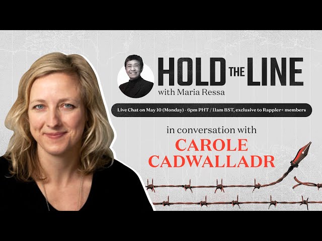 #HoldTheLine: Maria Ressa talks to journalist Carole Cadwalladr