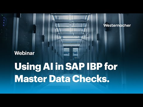 Using AI in SAP IBP for Master Data Checks.