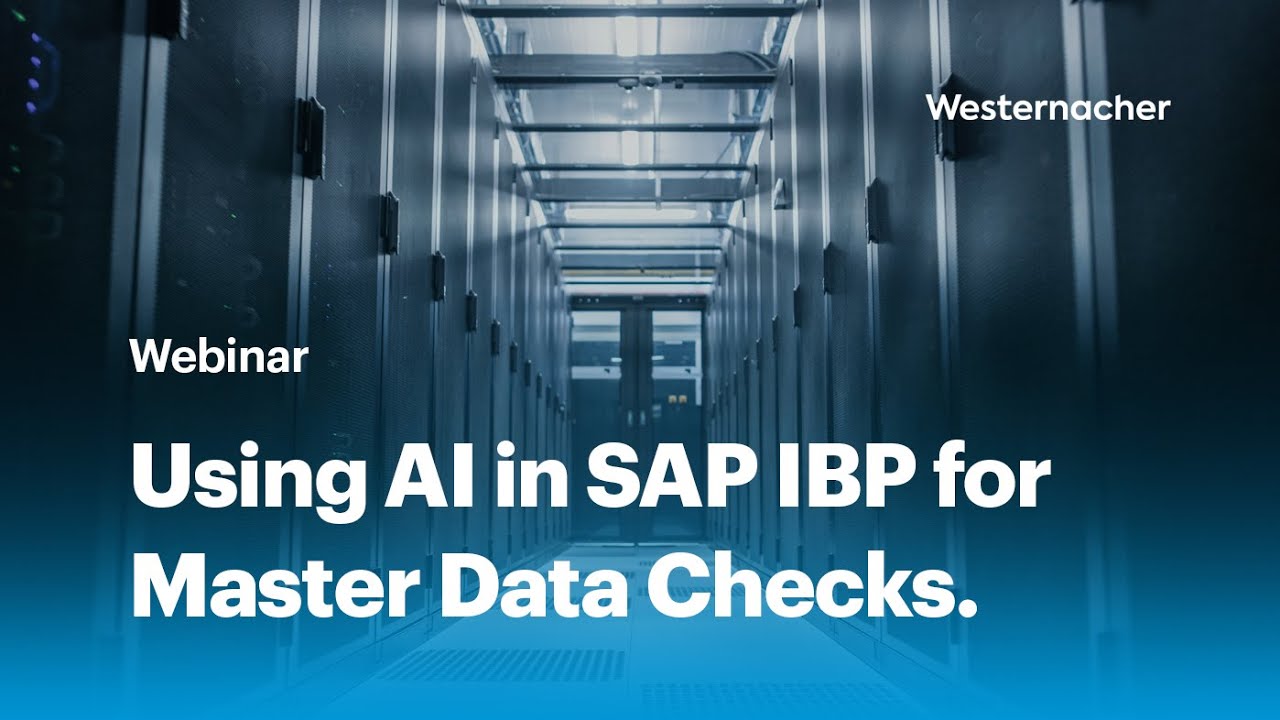 Using AI in SAP IBP for Master Data Checks.