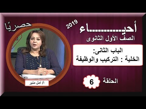 أحياء الصف الأول الثانوى 2019 - الحلقة 06 - الباب الثانى (الخلية: التركيب والوظيفة) - أ/ أمل منير