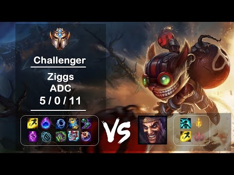 ADC Ziggs vs Draven KR Challenger Patch 12.12