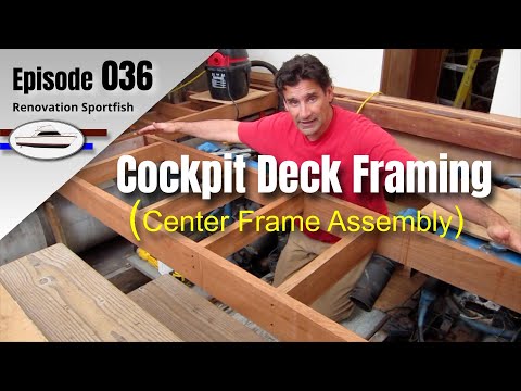 Cockpit Deck Framing - Mahogany Center Frame Assembly - Boat Restoration EP036