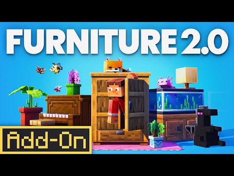 The BEST FURNITURE ADDON Brings 1500+ functioning furniture to Minecraft Bedrock Edition