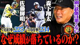 【阪神】森下翔太が球宴で異変…後半戦どうなるのか⁉︎佐藤輝明と森下翔太の7月成績を振り返る‼︎